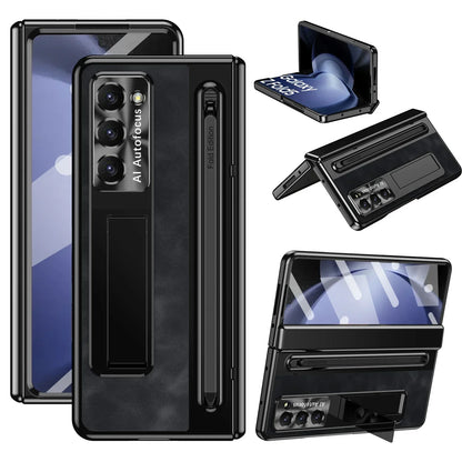 Leather Case With S Pen and Bracket for Samsung Galaxy Z Fold 6