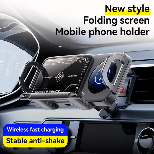 360° Foldable Fast Wireless Car Charger